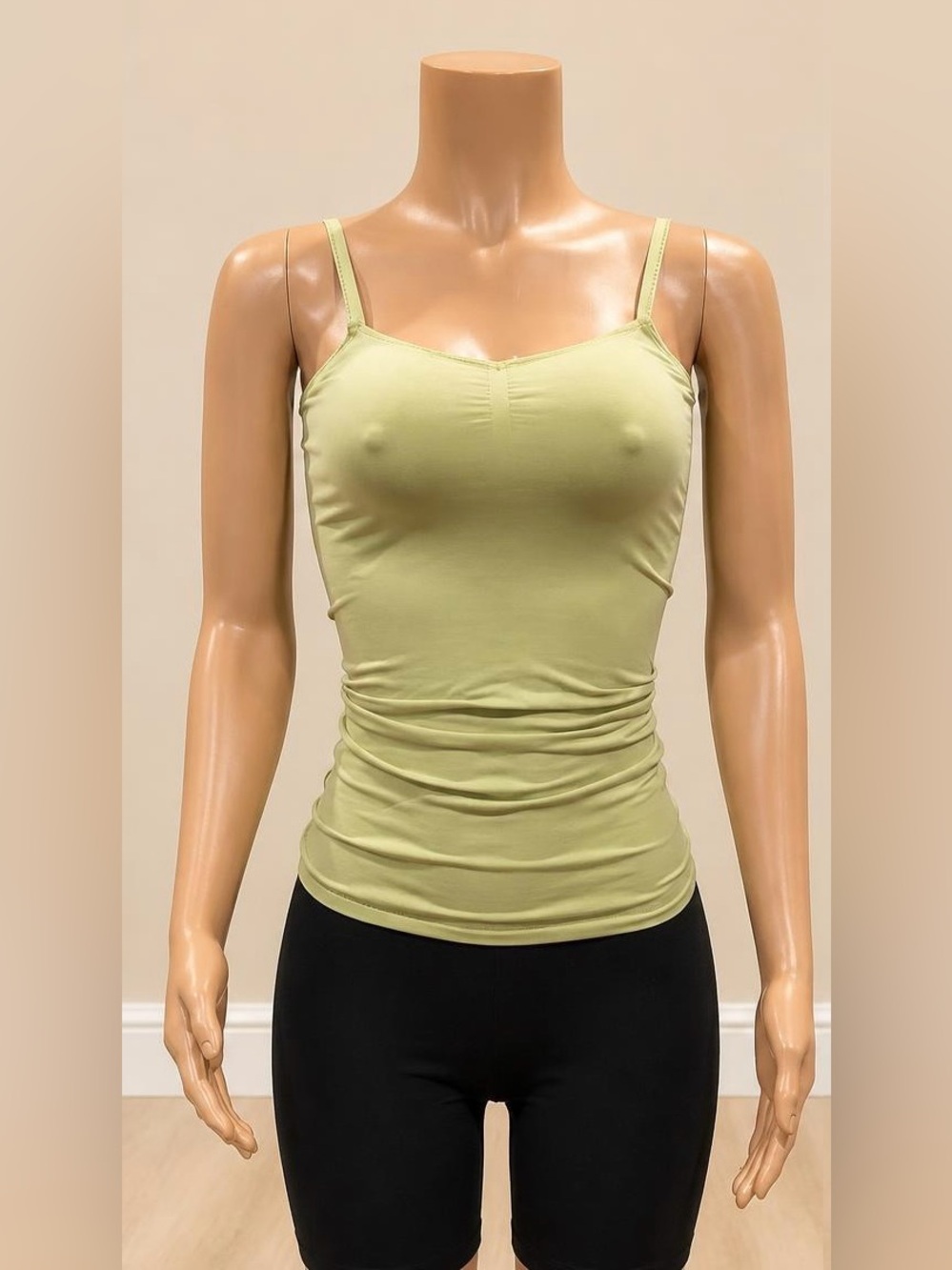 Aeropostale Yellow Seamless Ruched Stretch Tank Top XS